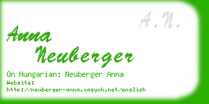 anna neuberger business card
